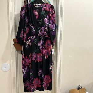Black magenta dress never worn size 14